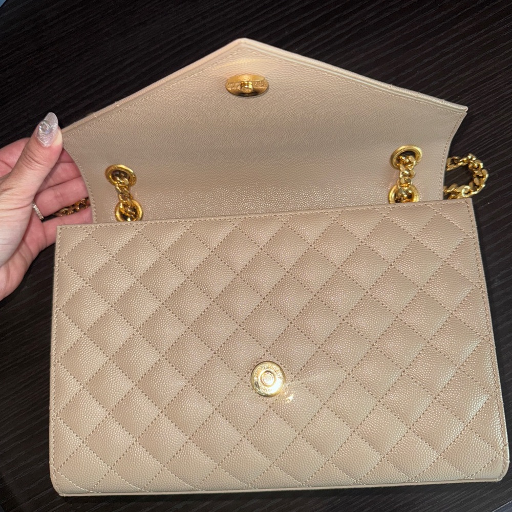 YSL Envelope bag in beige - Picture 6 of 10